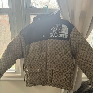 The North Face Black and Tan Puffer Jacket